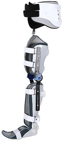 UZIAH Orthopädische Knieorthese Mit Scharnier Und Fußpolster, Hüft Kreuzbein/Taillen/Knie Knöchel Fußgelenk Fixierungsorthese, Fixierte Hüfte Beim Gehen Für Erwachsene,Right