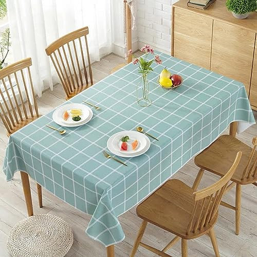 XQSSB Tischdecke Tischwäsche Tischtücher Wasserabweisend Anti Hot Wear Resistant Tischdecke Wachstuchdecke Light Green A 90 × 150cm