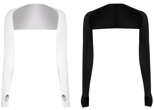 ZEACCT 2 Pezzi Manicotti a Scialle, Anti-UV Raffreddamento Scialle, Braccio Manica Protezione Solare Traspirante, Scialle di Protezione Anti-UV, per Ciclismo Guida Golf Escursionismo Corsa