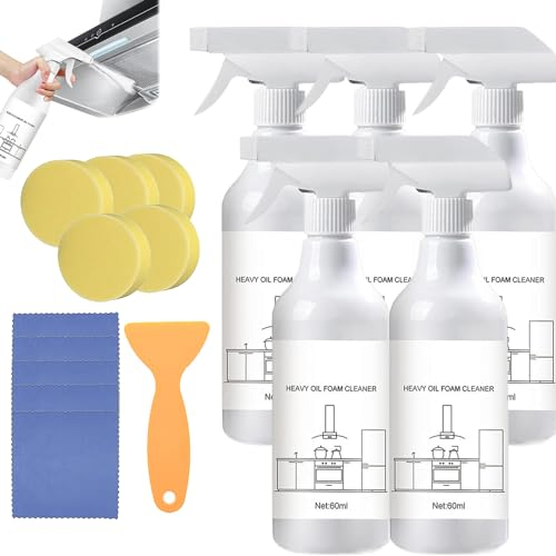 NNBWLMAEE Splash Foam Spray, Splash Foam Spray Tablets & Spray Bottle Oven Cleaner, Multipurpose Kitchen Cleaner, Splash Foam Spray Oven Cleaner, Splash Foam Spray Toilet Cleaner (5PCS)