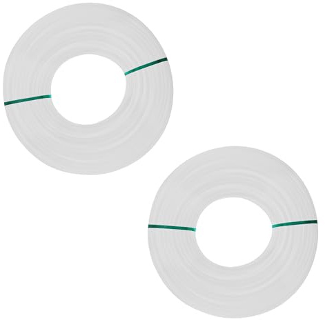 HOOZ 2er Set Trimmerfaden Ø 3,0mm x 15m - Mähfaden in Weiß 30m - Trimmerschnur für Rasentrimmerspulen - runder Querschnitt - Universelle Kompatibilität - Signalstarke Farben für Sicherheit - Garten