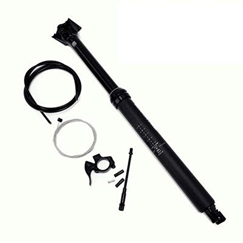 Fahrrad Sattelstütze,Bike Federsattelstütze Mountainbike Aufzug Sitzrohr Hydraulische Sitz Rod Draht-Steuerung Teleskopsitzrohr Mountainbike Sattelstütze (Color : Black 31.6)