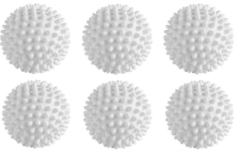 Hava Kolari 6er Set Trockner Ball, Wiederverwendbare Dryer Balls,Wäsche Wäschetrockner Trocknen Ball, igelball Waschbälle Waschkugel, Trocknerkugeln für Trockner und Wäschetrockner (Weiß)