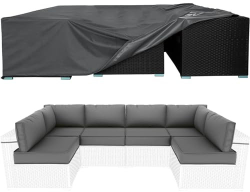 ZHMANLUCK Gartenmöbel-Abdeckung 180x160x85cm/LxWxH Loungesofa Wasserdicht Outdoor Abdeckung für Gartenmöbel, Loungemöbel, 600D Oxford-Gewebe, Terrassenset, Abdeckung