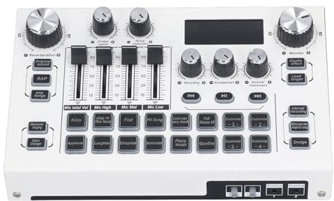 Tarjeta de Sonido con Interfaz de Sonido USB, Chip Digital de Doble Núcleo, Grabación de Fiesta en Estudio en, para Grabación de Karaoke, Transmisión en,