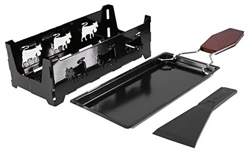 Raclette Al Formaggio, Raclette Al Formaggio Antiaderente Rotaster Teglia da Forno Fornello Portatile per Raclette Al Formaggio a Lume di Candela con Manico Strumento per Grigliare
