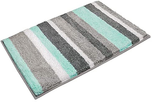 SFQEVHRZ Bath Mat Rugs， Bathroom Rugs Fluffy Thickened Bathroom Carpet Soft Super Absorbent Bath Mats For Underfloor Heating Shower Bathtub Door(50 * 80cm)
