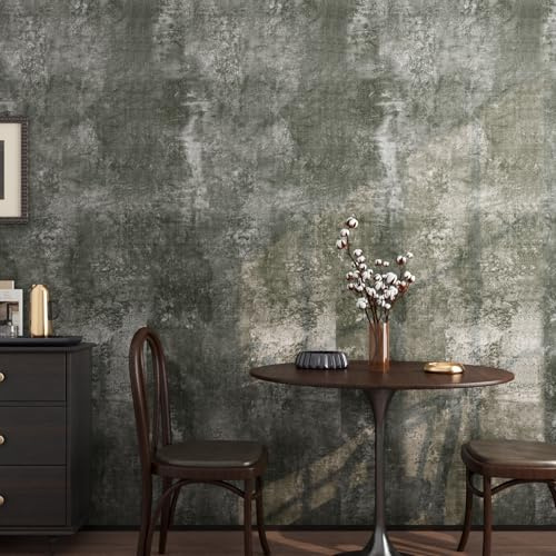 ReWallpaper Selbstklebende Tapete Betonoptik Dick Küchenrückwand Folie Selbstklebend Klebefolie Beton Dunkelgrau 40CM×3M Tapete Vintage Shabby Chic Dekorfolie Möbel Anthrazit für Wand Tisch