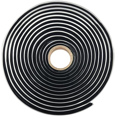 Flintronic 2 Stück Butylrundschnur Schwarz, 8mm x 4m Butylschnur, Butyl Dichtungsband, Butyl Dichtband für Auto-LKW-Scheinwerfer Fenster, Tür, Windschutzscheibe, Haushaltsgeräte