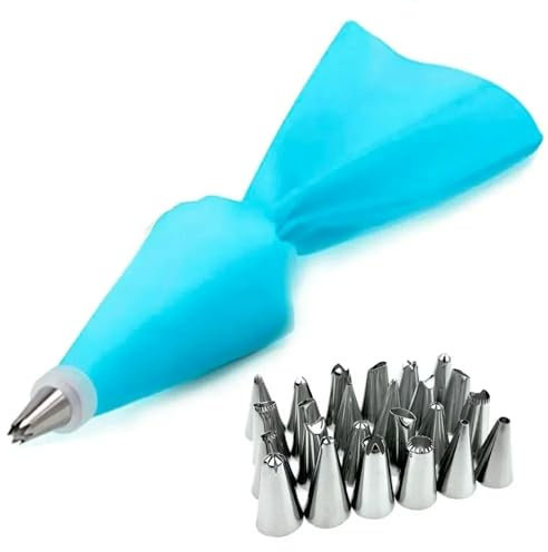 TVIVID 8/12/26 pz/set di sacchetti di pasticceria in silicone punte da cucina torta glassa tubazioni crema strumenti per decorare torte riutilizzabili sacchetti da pasticceria