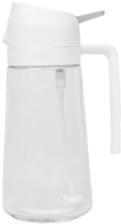 Dispenser per olio con pennello - Dispenser per olio d'oliva in vetro per cucina, Bottiglia per olio d'oliva 2 in 1 con pennello in silicone per cucinare, Dispenser per aceto e olio, Bottiglia per oli