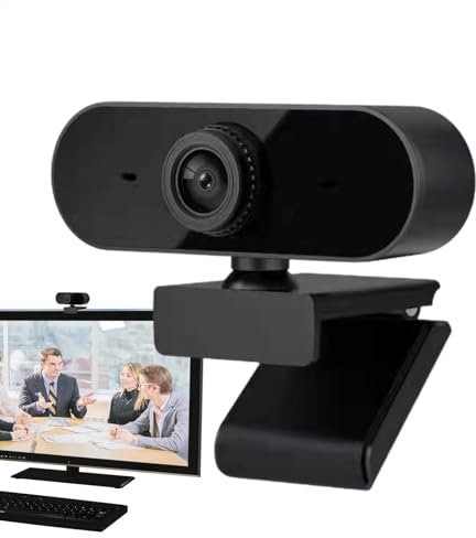 Webcam pour PC – Caméra de streaming réglable à 360° avec microphone | Caméra PC HD 720P, webcam sans pilote pour moniteur PC, caméra d'ordinateur portable pour les appels vidéo, les conférences et le