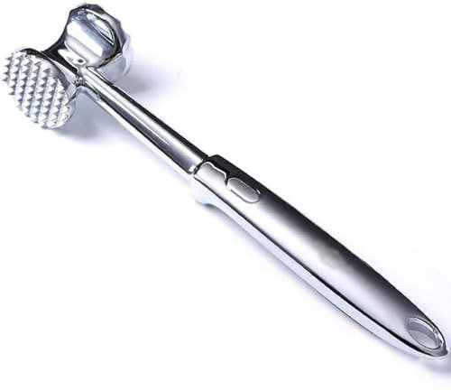 GZKDKZB Ablandador de Carne de aleación de Zinc con empuñadura Antideslizante Diseño de Clavos de Doble Cara Martillo ablandador de Carne Fácil Limpieza Machacador de Carne