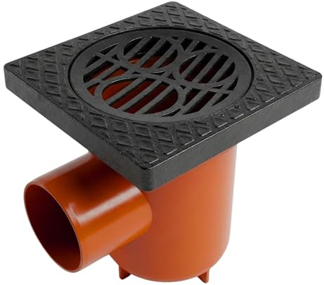 SHMOX 110mm Single Inlet Bottle Gully (Rectangular Grid) – 110mm Underground Drainage Fittings