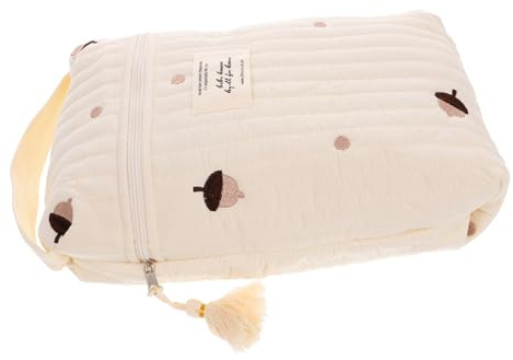 TOYANDONA Wickeltasche für Babys Windel Organizer Tasche aus Baumwollstoff Wiederverwendbar Große Kapazität Luftentfeuchterbeutel für Unterwegs und Kinderwagen
