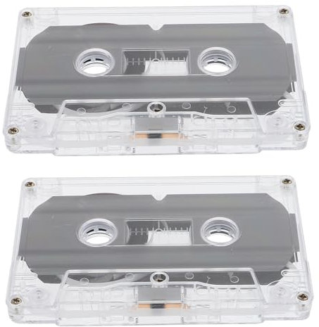 CLISPEED 2pezzi Nastro Cassetta Vuoto Da Minuti Per Registrazione Musicale Basso Rumore