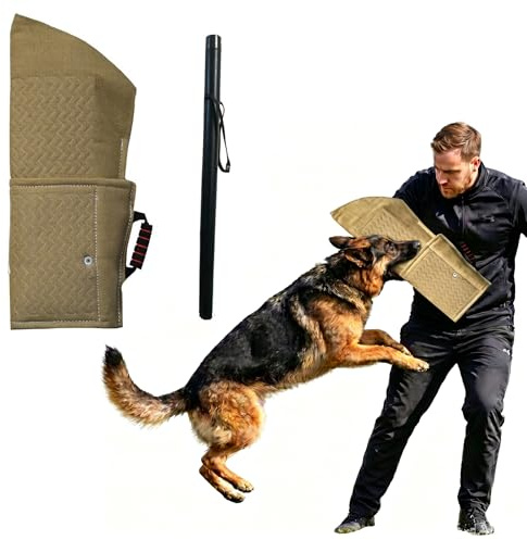 Professionale Big Dog Bite Sleeve Agility Attrezzature Dog Training Arm Protection +PU Leather Stick Kit Set