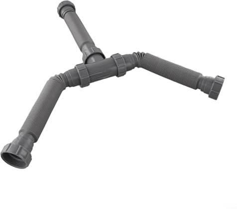 Système de vidange flexible à double évier avec siphon en P réglable et solutions de plomberie fiables