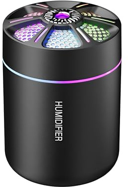 180ml Portable Small Humidifier with Colorful LED Night Light, USB Personal Desktop Humidifier for Car Home Office Travel, Auto Shut-Off, 2 Mist Modes, Super Quiet