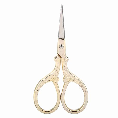 Antike kleine Scheren Nähschere für Kreuz stich DIY Stickerei Werkzeug (Gold)