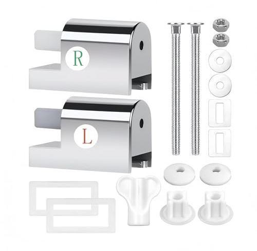 Wc Sitz Halterung, Universal WC Sitz Befestigung WC-Sitze Soft-Close Scharnier mit Absenkautomatik, Softclose Metallscharniere für Wc-Sitz, ABS Ersatzscharniere für Toilettensitzteile Installieren