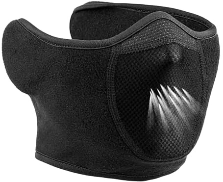 Masque coupe-vent – Hiver | Demi-masque respirant pour homme et femme, protection de moto avec sangles réglables, résistant au froid, ski, cyclisme, randonnée, alpinisme en plein air