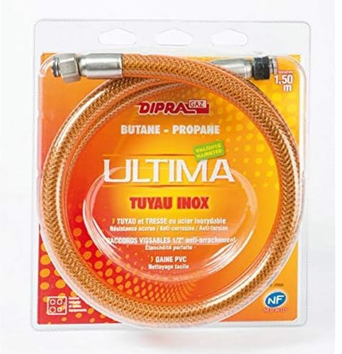 DIPRA - Flexible inox pour gaz butane - propane 150 cm