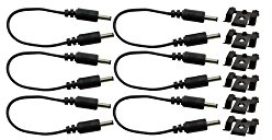 Inspired LED 6 Pack - 4 Black USB Cables (Male-to-Male, Heat Resistant) for LED Devices