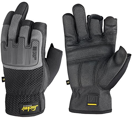Snickers 95860448009 Size 9 Power Open Gloves - Black/Grey