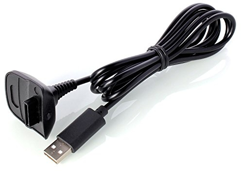 Neuftech - cavo usb di Caricatore per Xbox 360 Controller Wireless - Nero