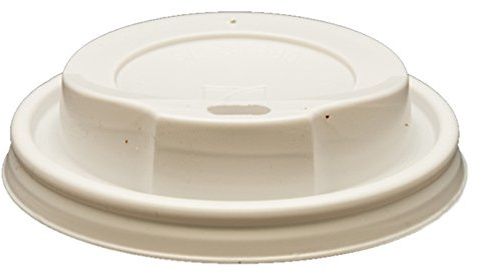 THE PAPER CUP COMPANY 80mm White Disposable Plastic Hot Drink Coffee Machine Tea Catering Cups Sip Lids - 1000 Pack