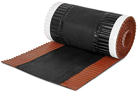 DQ-PP FIRSTBAND | Länge 5m | vRoll | Breite 320mm | Ziegelrot RAL 3011 |Aluminium PP Vlies | Selbstklebend | Dach Dachfirst Firstrolle First Rollfirst Band | Grat Gratrolle Gratband Firstabdeckung