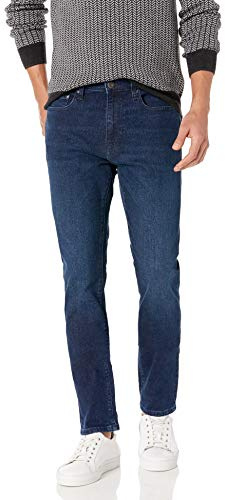 Amazon Essentials Herren Jeans, Skinny-Fit-Comfort-Stretch - Auslauffarben, Indigo Geschmirgelt, 34W / 30L