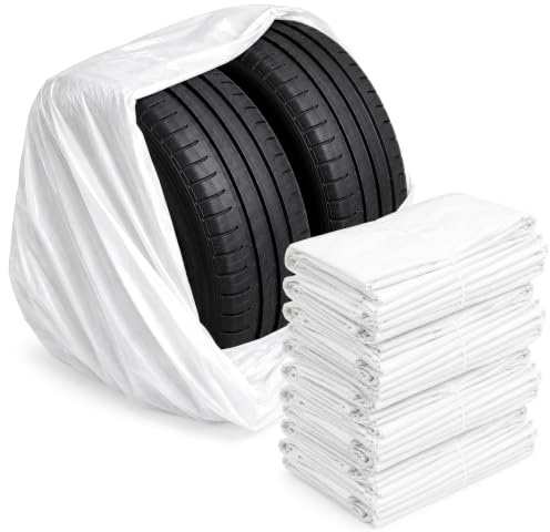 Stix Automotive Equipment Bolsas para neumáticos - 500 Unidades - 100x100cm - Bolsas de LDPE - Blanco