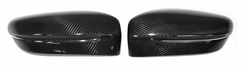 OMAC Spiegelkappen Spiegelabdeckung kompatibel mit BMW 5er G30 G31 2017-2024 Kohlefaser Schwarz