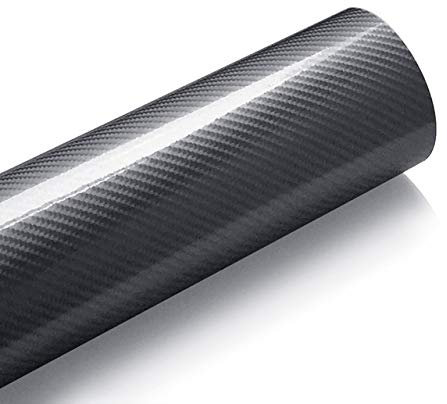 Lt-film, 1pc 60cm * 500cm etiqueta engomada del coche de alto brillo 5D fibra de carbono del abrigo del vinilo de la película de bricolaje impermeables Automóviles Auto Decal coche de la motocicleta-e