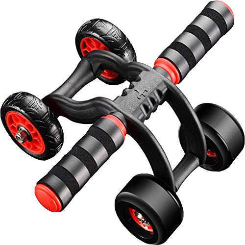 BAIAA Mute Exercise Wheel Abdominal Roller, Krafttrainingsgeräte mit Mitgeliefertem Knieschoner und Schaumstoffgriff für Ab Training, Heim und Fitnessstudio für Core Workout