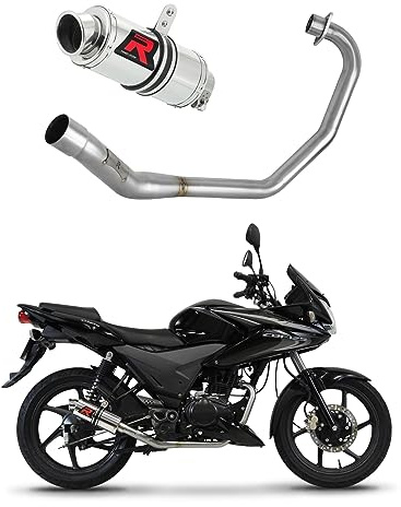 DOMINATOR Ligne complète d'échappement Collecteur Silencieux GP1 compatible avec CBF 125 2009-2014