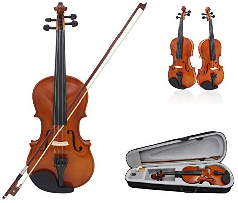 Violine Anfänger Violine for Anfängerschüler Violine Mit Lernpunkt In Fingerplatten Violin -Set Mit Hard -Fall Und Zubehör (Size : 1/8)