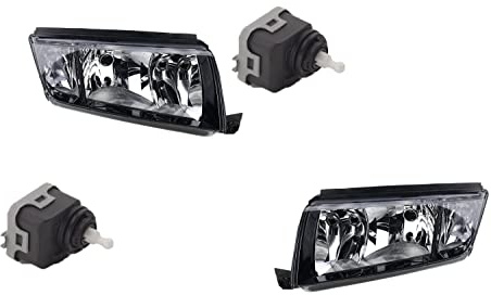 Johns, Scheinwerfer kompatibel zu Skoda Fabia 6Y 99-08 H7 H3 Links Rechts + Stellmotor