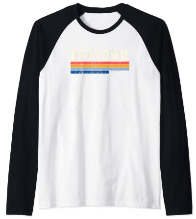 Vintage Retro 70s 80s Style Hometown of Hayfork, CA Raglan Baseball Tee