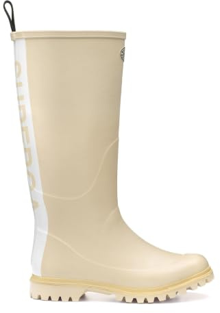SUPERGA - Stivali, Uomo Donna, Beige, Gomma, Casual, 799 Rubber Boots Lettering, Taglia: 41