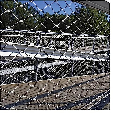Drahtgitter Verzinkt Seilnetz Aus Edelstahl 304, Kindergartentreppe, Balkon, Garten, Geflügelschutznetz, Flexible Zaunrolle Aus Verzinktem Draht, Durchmesser 1,5 Mm ( Color : Silver-1.5mm diameter , S