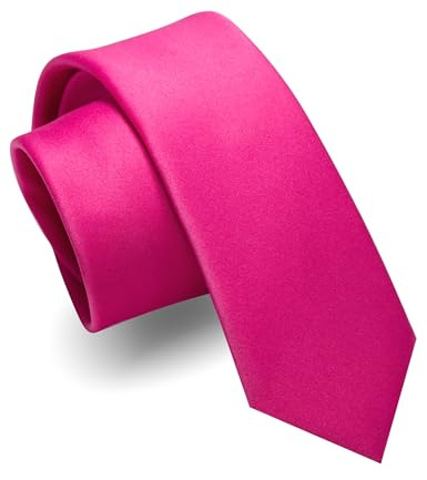 RBOCOTT 2.4“ Solid Color Skinny Tie Business Wedding Necktie for Men(6cm)