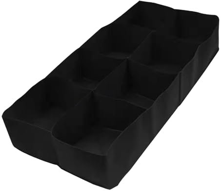 Rechteckiger Pflanzsack – Pflanztasche für den Garten, Pflanzenzucht, atmungsaktiv, für Gemüse, Blumen, Kartoffeln, schwarz, 180 x 90 x 30 cm