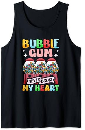 Bubble Gum Broke My Heart Candy Vending Machine Gumball Tank Top