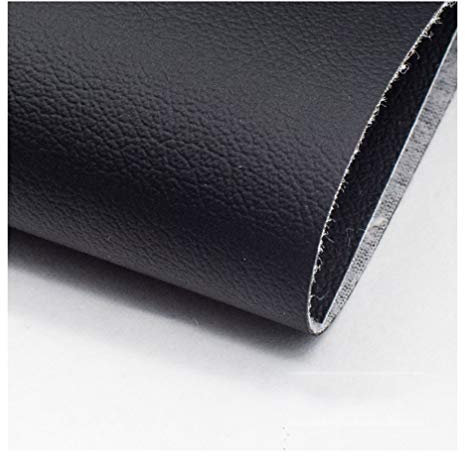 Genarbter Kunstleder-Stoff, Polsterstoff Materia Kunstlederrolle for Schleifen, Ohrringe, Handtaschen, Geldbörsen, Nähen, Basteln, Reparaturen, Dekorieren, Ledersessel, Sofas – Schwarz(1.38x1m)