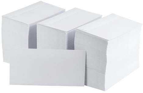 1.000 Briefumschläge - C5/6 Din lang Kuvert ohne Fenster - 110x220 mm - weiße Papierumschläge - selbstklebend - Umschlag für Rechnungen, Briefe, Hochzeit, Grußkarten, Einladungen