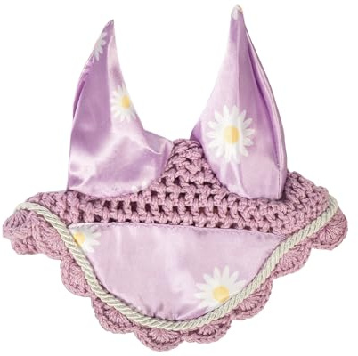 HKM Hobby Horsing Print flughuva, lila med tusensköna, en storlek