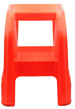 Stegpall biltvättsstege, biltvättspall i plast tvåstegspall ultralätta pallar hushållsstege/orange